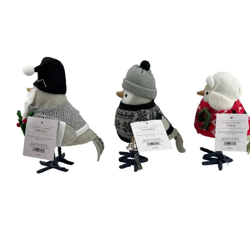 2022 Target Wondershop Winter Birds Featherly Friends Lot of 3